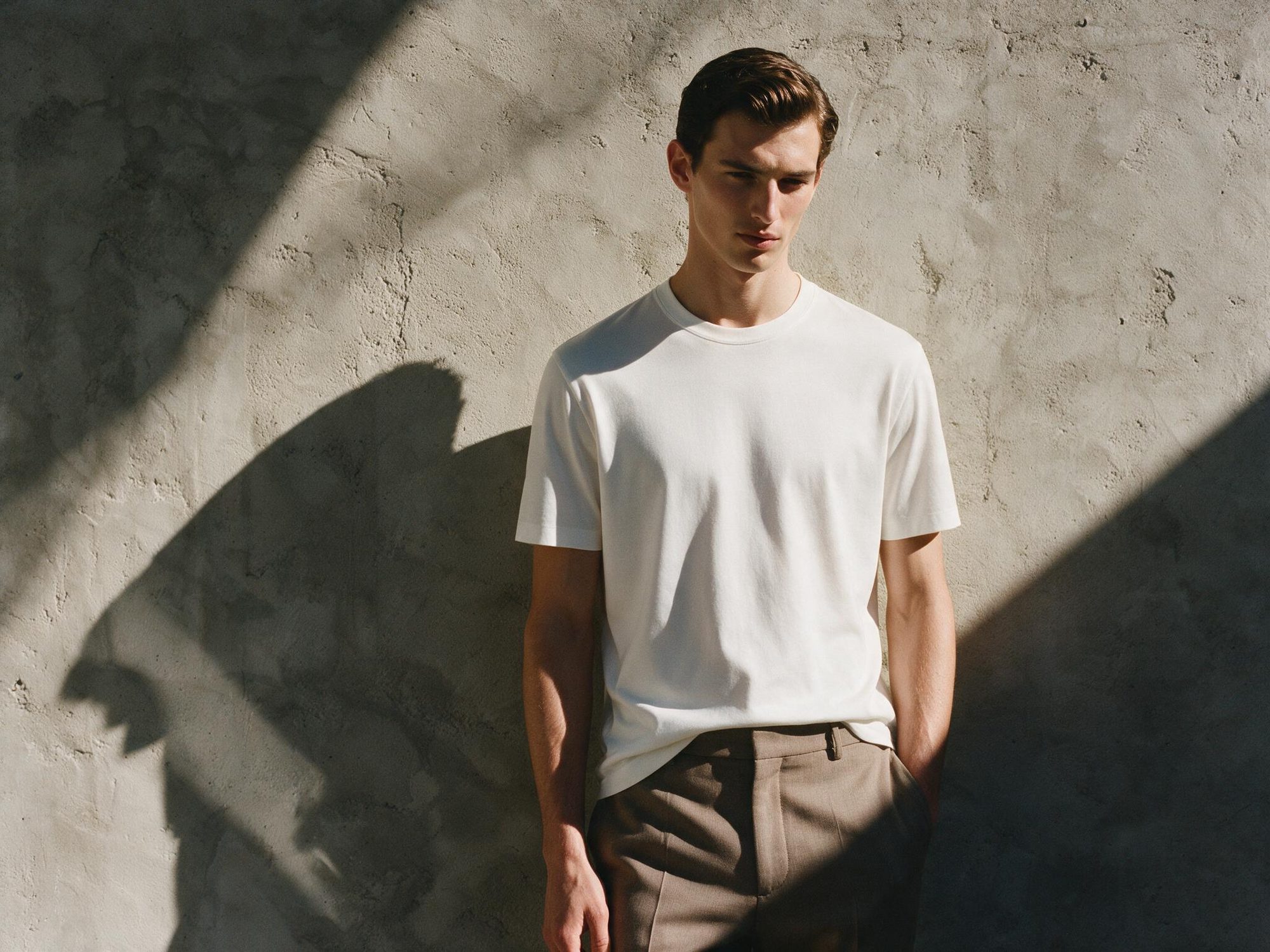 The Relaxed Tee in charcoal